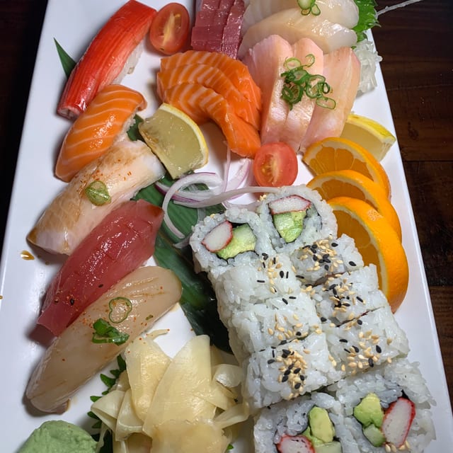 The Fish House Sashimi Dinner.