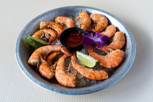 Beer Steamed Shrimp.